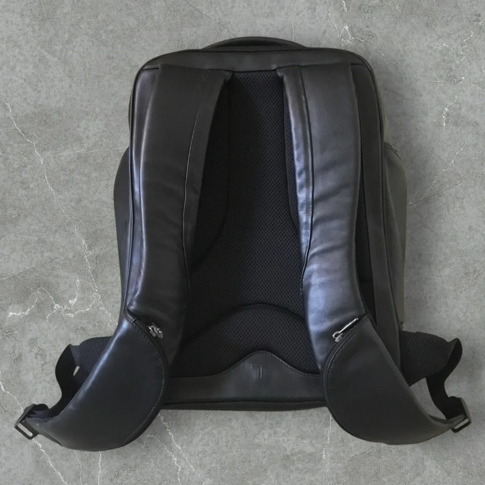 Tumi Black leather Laptop Backpack